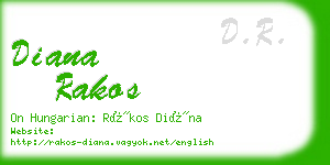 diana rakos business card